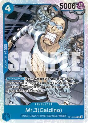 One Piece Card Game,The Time of Battle,Mr.3(Galdino) (056) - OP16-056,Foil,Super Rare,Near Mint