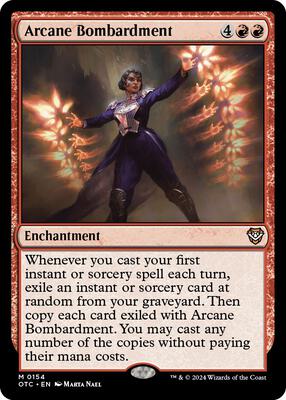 Magic: The Gathering,Commander: Outlaws of Thunder Junction,Arcane Bombardment - 154,Normal,Mythic,Near Mint