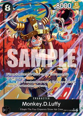 One Piece Card Game,The World's Strongest Warriors,Monkey.D.Luffy (093) (Alternate Art) - OP17-093,Foil,Super Rare,Near Mint