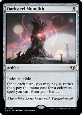 Magic: The Gathering,Commander Masters,Darksteel Monolith - 743,Normal,Rare,Near Mint