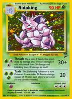Pokemon,Base Set 2,Nidoking - 011/130,Holofoil,Holo Rare,Damaged