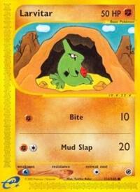 Pokemon,Expedition,Larvitar - 116/165,Reverse Holofoil,Common,Damaged