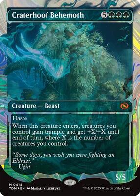 Magic: The Gathering,Tarkir: Dragonstorm,Craterhoof Behemoth (Showcase) (Halo Foil) - 414,Foil,Mythic,Near Mint
