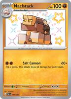 Pokemon,SV: Paldean Fates,Naclstack - 177/091,Holofoil,Shiny Rare,Near Mint