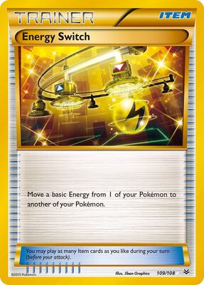 Pokemon,XY - Roaring Skies,Energy Switch - 109/108,Holofoil,Secret Rare,Lightly Played