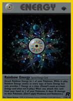 Pokemon,Team Rocket,Rainbow Energy (17) - 17/82,Unlimited Holofoil,Holo Rare,Damaged