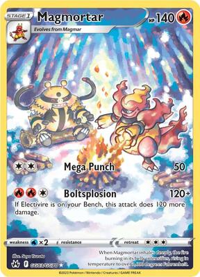 Pokemon,SWSH: Crown Zenith: Galarian Gallery,Magmortar - GG03/GG70,Holofoil,Ultra Rare,Near Mint