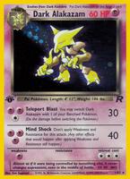 Pokemon,Team Rocket,Dark Alakazam (1) - 01/82,Unlimited Holofoil,Holo Rare,Damaged
