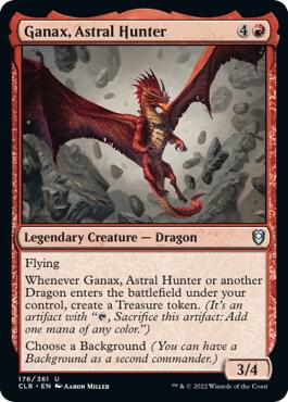 Magic: The Gathering,Commander Legends: Battle for Baldur's Gate,Ganax, Astral Hunter - 176,Normal,Uncommon,Near Mint