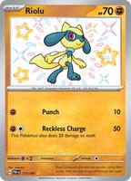 Pokemon,SV: Paldean Fates,Riolu - 173/091,Holofoil,Shiny Rare,Near Mint