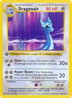 Pokemon,Base Set (Shadowless),Dragonair - 018/102,1st Edition,Rare,Moderately Played