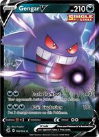 Pokemon,SWSH08: Fusion Strike,Gengar V - 156/264,Holofoil,Ultra Rare,Near Mint