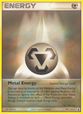 Pokemon,EX Delta Species,Metal Energy (Special) - 107/113,Reverse Holofoil,Rare,Lightly Played