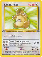 Pokemon,Jungle,Kangaskhan (21) - 21/64,1st Edition,Rare,Heavily Played
