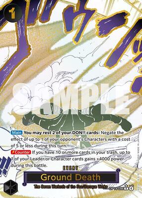 One Piece Card Game,The Azure Sea's Seven,Ground Death (Alternate Art) - OP14-096,Foil,Rare,Near Mint
