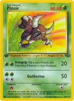 Pokemon,Jungle,Pinsir (25) - 25/64,1st Edition,Rare,Heavily Played