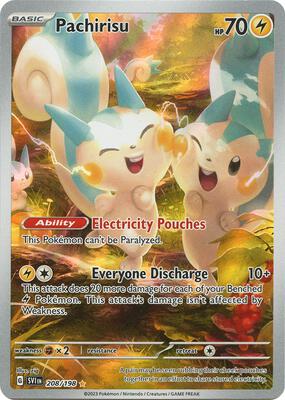 Pokemon,SV01: Scarlet & Violet Base Set,Pachirisu - 208/198,Holofoil,Illustration Rare,Near Mint