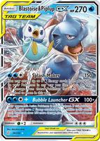 Pokemon,SM - Cosmic Eclipse,Blastoise & Piplup GX - 38/236,Holofoil,Ultra Rare,Near Mint