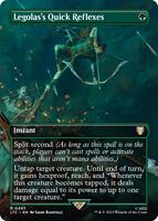 Magic: The Gathering,Commander: The Lord of the Rings: Tales of Middle-earth,Legolas's Quick Reflexes (Borderless) - 493,Foil,Rare,Near Mint