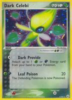 Pokemon,Hidden Legends,Dark Celebi - 4/101,Holofoil,Holo Rare,Moderately Played