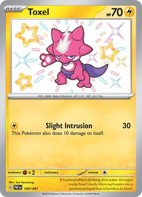 Pokemon,SV: Paldean Fates,Toxel - 140/091,Holofoil,Shiny Rare,Near Mint