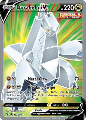 Pokemon,SWSH07: Evolving Skies,Duraludon V - 197/203,Holofoil,Ultra Rare,Near Mint