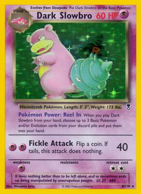 Pokemon,Legendary Collection,Dark Slowbro - 008/110,Holofoil,Holo Rare,Moderately Played
