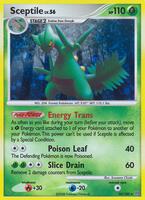 Pokemon,Stormfront,Sceptile - 10/100,Holofoil,Holo Rare,Heavily Played