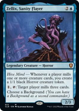 Magic: The Gathering,Commander Legends: Battle for Baldur's Gate,Zellix, Sanity Flayer - 652,Foil,Mythic,Lightly Played
