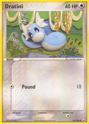 Pokemon,EX Team Rocket Returns,Dratini - 052/109,Reverse Holofoil,Common,Damaged