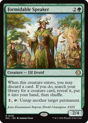 Magic: The Gathering,Lorwyn Eclipsed,Formidable Speaker - 176,Normal,Rare,Near Mint