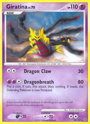 Pokemon,Platinum,Giratina (28) - 28/127,Normal,Rare,Moderately Played