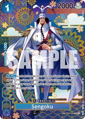 One Piece Card Game,The Azure Sea's Seven,Sengoku - OP07-046 (SP),Foil,Rare,Near Mint