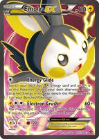 Pokemon,XY Base Set,Emolga EX (143 Full Art) - 143/146,Holofoil,Ultra Rare,Moderately Played