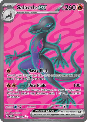 Pokemon,ME03: Perfect Order,Salazzle ex - 101/088,Holofoil,Ultra Rare,Near Mint