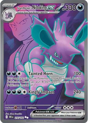 Pokemon,SV10: Destined Rivals,Team Rocket's Nidoking ex - 216/182,Holofoil,Ultra Rare,Near Mint