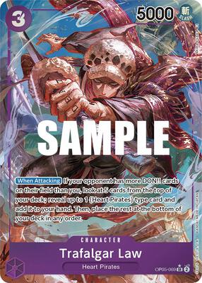 One Piece Card Game,Awakening of the New Era,Trafalgar Law (Alternate Art) (069) - OP05-069,Foil,Super Rare,Near Mint
