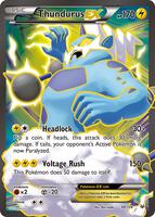 Pokemon,XY - Roaring Skies,Thundurus EX (98 Full Art) - 98/108,Holofoil,Ultra Rare,Lightly Played