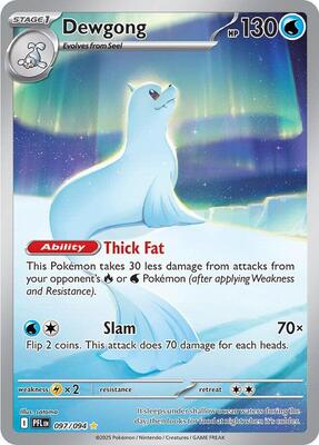 Pokemon,ME02: Phantasmal Flames,Dewgong - 097/094,Holofoil,Illustration Rare,Near Mint