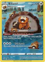 Pokemon,SWSH: Crown Zenith: Galarian Gallery,Bibarel - GG25/GG70,Holofoil,Ultra Rare,Near Mint