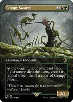 Magic: The Gathering,Universes Beyond: Jurassic World Collection,Compy Swarm (Borderless) - 9,Normal,Rare,Lightly Played