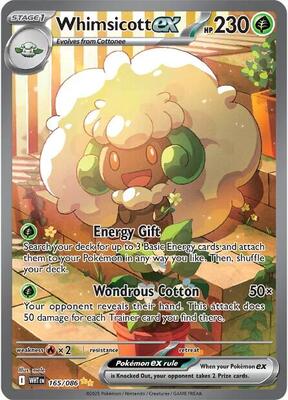 Pokemon,SV: White Flare,Whimsicott ex - 165/086,Holofoil,Special Illustration Rare,Near Mint