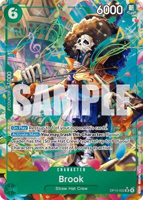 One Piece Card Game,Adventure on Kami's Island,Brook (OP15-032) (Alternate Art),Foil,Super Rare,Near Mint