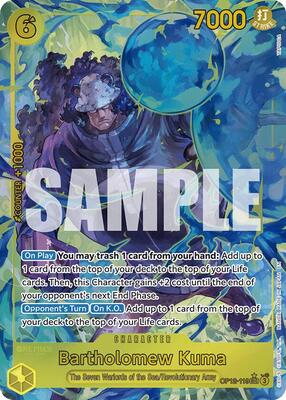 One Piece Card Game,Legacy of the Master,Bartholomew Kuma (Alternate Art) - OP12-119,Foil,Secret Rare,Near Mint