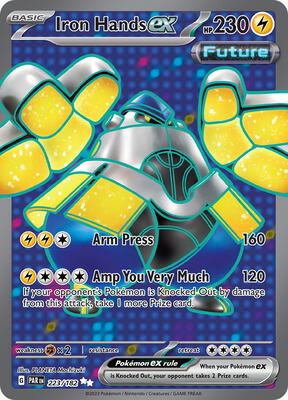 Pokemon,SV04: Paradox Rift,Iron Hands ex - 223/182,Holofoil,Ultra Rare,Lightly Played