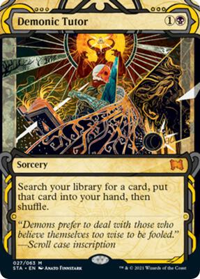 Magic: The Gathering,Strixhaven: Mystical Archive,Demonic Tutor - 27,Foil,Mythic,Lightly Played