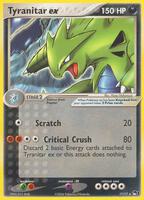 Pokemon,POP Series 1,Tyranitar ex (Holo) - 017/017,Holofoil,Ultra Rare,Damaged