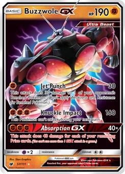 Pokemon,SM - Crimson Invasion,Buzzwole - 57/111,Holofoil,Ultra Rare,Lightly Played