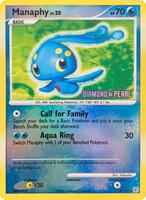 Pokemon,Burger King Promos,Manaphy - 9/130 [Diamond & Pearl] - 009/130,Reverse Holofoil,Promo,Damaged