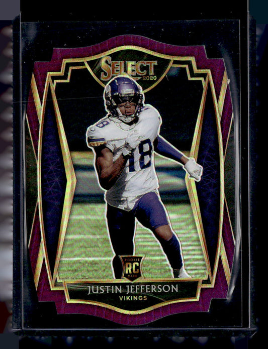 Panini 2020 Panini Select,2020 Panini Select,Justin Jefferson - 161,Purple Prizm Die Cut